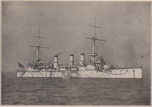 THE "ASAMA," ONE OF THE SQUADRON VICTORIOUS AT CHEMULPO